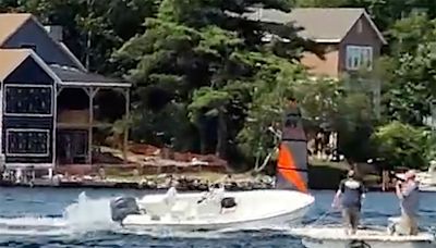 Teen safely stops runaway boat speeding in circles on New Hampshire’s largest lake