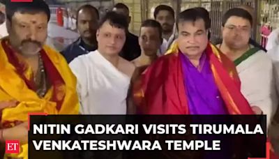 Nitin Gadkari visits Tirumala Venkateshwara Temple, says 'sought blessings to work for development of country'