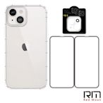 RedMoon APPLE iPhone13 mini 手機殼貼4件組 空壓殼-9H玻璃保貼2入+3D全包鏡頭貼