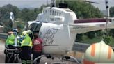 Incendio de camioneta de Capufe en la autopista Puebla-Orizaba deja un lesionado