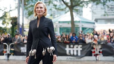 Cate Blanchett Serves Looks in Bizarre Spoon Outfit at TIFF