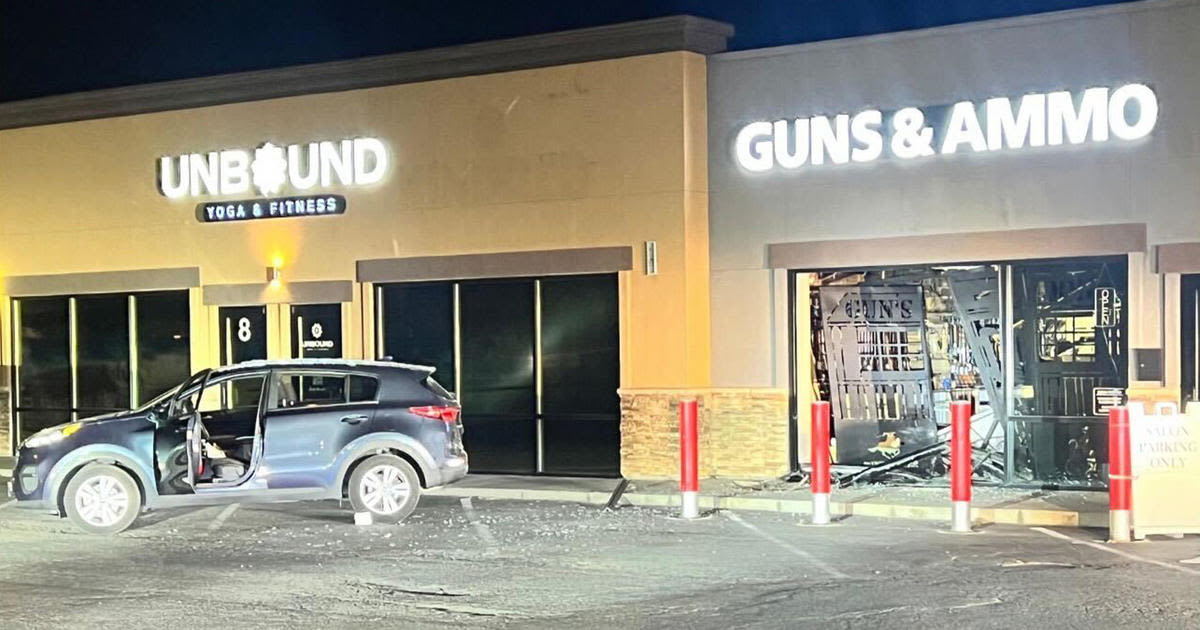 Stolen car smashes into Orangevale gun store; 25 firearms taken, sheriff says