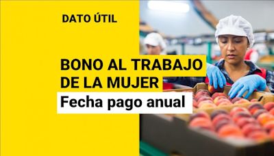 ¿Cuándo se entrega el pago anual de hasta $646 mil del Bono Mujer Trabajadora?