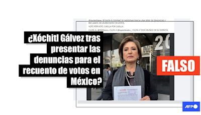 Foto de Xóchitl Gálvez con denuncia fue tomada en 2023, no tras elecciones mexicanas de 2024