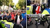 Flares thrown towards Downing Street as violent mob clashes with police following Southport riot