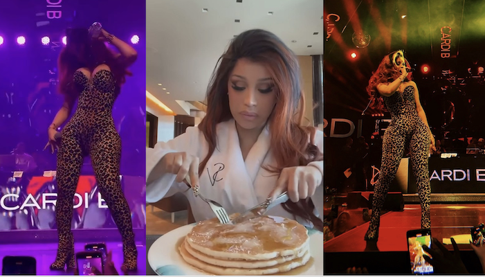 The Source |Cardi B Claps Back at Body Shamers While Eating Pancakes