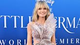 Heidi Klum Walks the Carpet in a Sheer Sequined Minidress With a Giant Butterfly