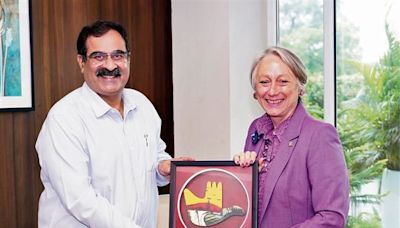 British Deputy High Commissioner Caroline Rowett meets Chandigarh Adviser Rajeev Verma over green energy