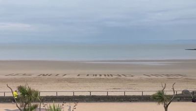 'It's not coming home' appears on Barry Island beach after England Euro defeat | ITV News