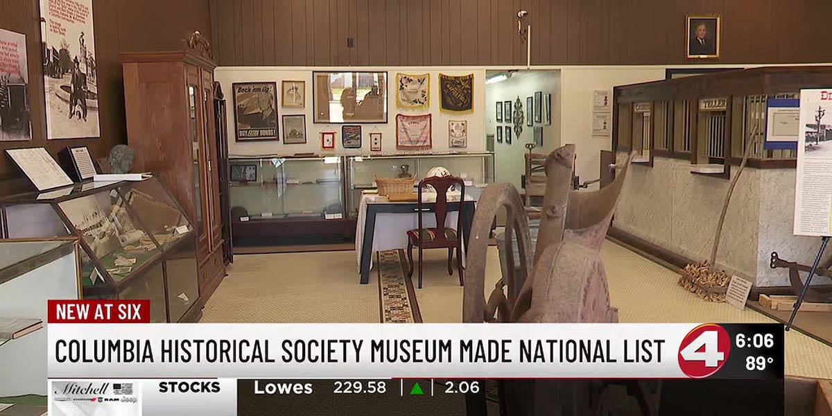 The Columbia Historical Society Museum is on the National Register of Historic Places list.