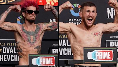 UFC 306 video: Sean O'Malley, Merab Dvalishvili make weight for historic Sphere headliner