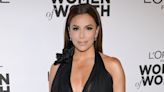 Eva Longoria Sparkles in Metallic Gold Dress at Women in Film Event