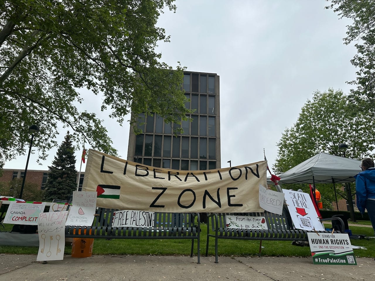 Student group sets up pro-Palestinian protest on University of Windsor campus