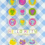 【震撼精品百貨】Hello Kitty 凱蒂貓~KITTY貼紙-金邊圓