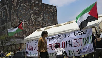 Estudiantes propalestinos acampan en la mayor universidad de México