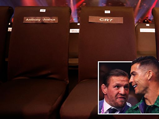 Ronaldo sits next to AJ for Fury vs Usyk after ‘terrifying’ McGregor experience