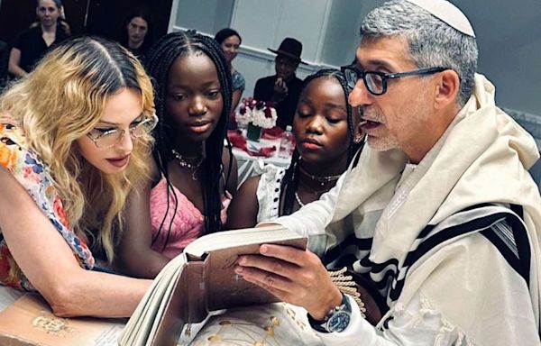 Madonna Celebrates Twin Daughters Stella and Estere at Their Bat Mitzvah Surrounded by Family and Friends — See Photos!