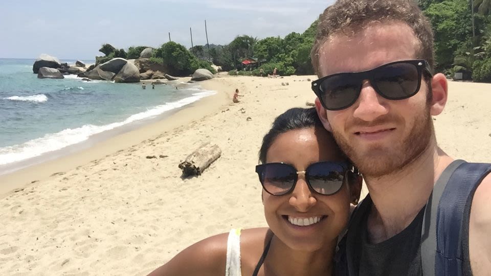 He spoke to a woman at a bus stop on vacation. Then they fell in love