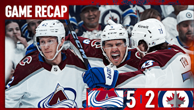 Avalanche Score Four in 2nd, Defeat Jets in Game Two to Even West First-Round Series | Colorado Avalanche