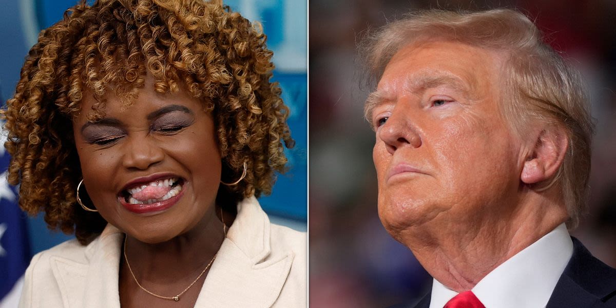 Karine Jean-Pierre's Reaction To Trump's Latest Biden Conspiracy Says It All