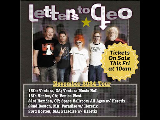 Letters To Cleo Announce Annual Fall Tour Dates