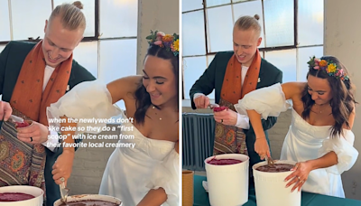 Couple rejects wedding cake tradition, opts for unconventional alternative