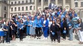 Over 75 Mississippi University for Women alums gathered at the Mississippi Capitol Tuesday