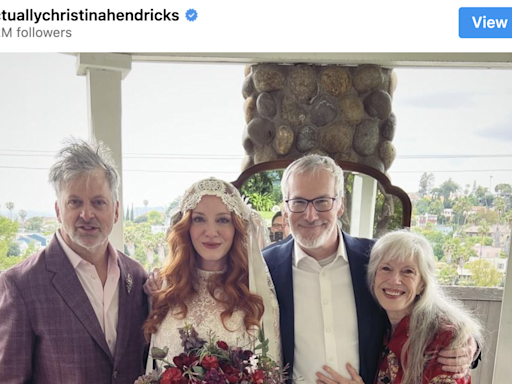 Christina Hendricks gets married twice after beloved mom couldn’t attend her wedding