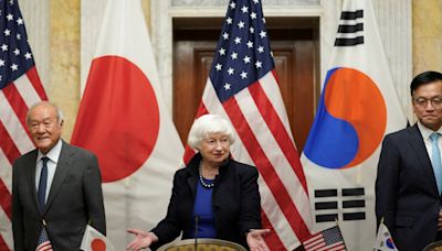 U.S., Japan, Korea finance leaders launch first trilateral meeting