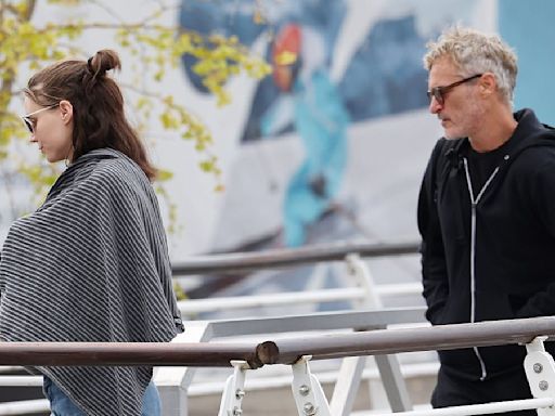 Joaquin Phoenix and Rooney Mara depart from Venice Marco Polo Airport