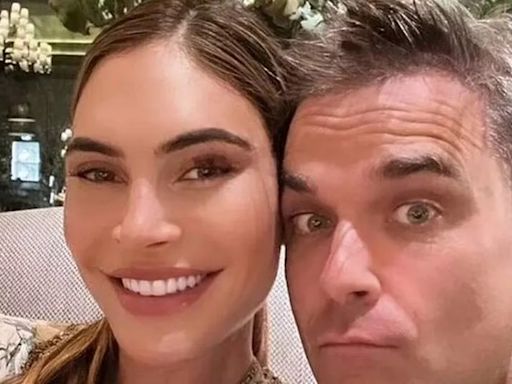 Robbie Williams and wife Ayda secretly renew wedding vows as he makes unexpected announcement