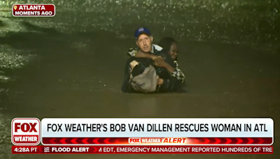 Fox Weatherman Stops Live Broadcast to Save Atlanta Woman Trapped in Hurricane Helene Flood