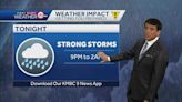 Strong storms are possible later tonight