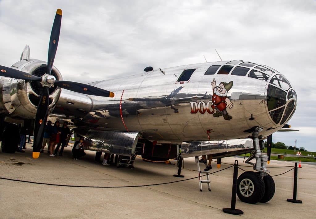 The B-29 was the plane that ended World War II. Lehigh Valley aviation buffs get a rare look inside one at Allentown airport