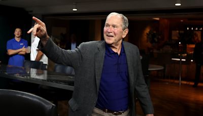 George W Bush poked fun at both Biden and Trump’s ages in speech