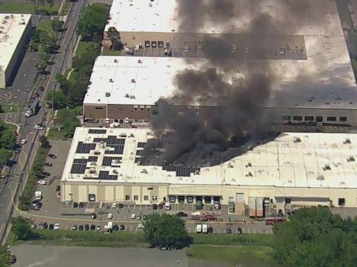 Fire in Secaucus, NJ, engulfs large building