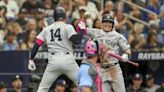 Trevino hits 2 of Yankees' 5 homers, New York beats Rays 10-6 after nearly blowing 6-run lead