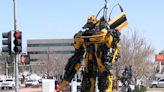 Man arrested for indecent exposure after climbing on top of ‘Bumblebee’ statue