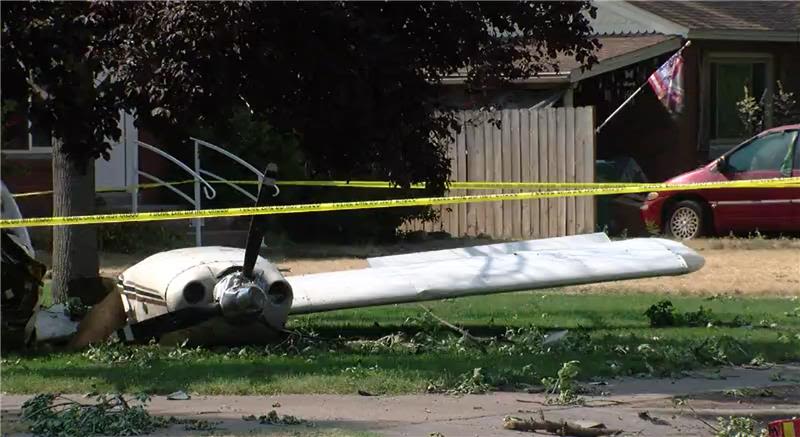 ‘A lot of people here were blessed’: Two injured after plane crashes into Roy front yard