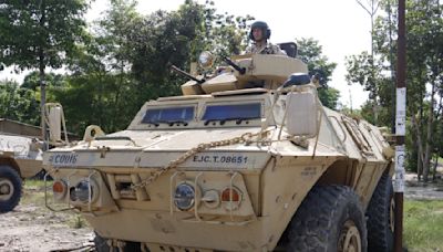 Con pelotón de vehículos blindados refuerzan seguridad en sur de Bolívar