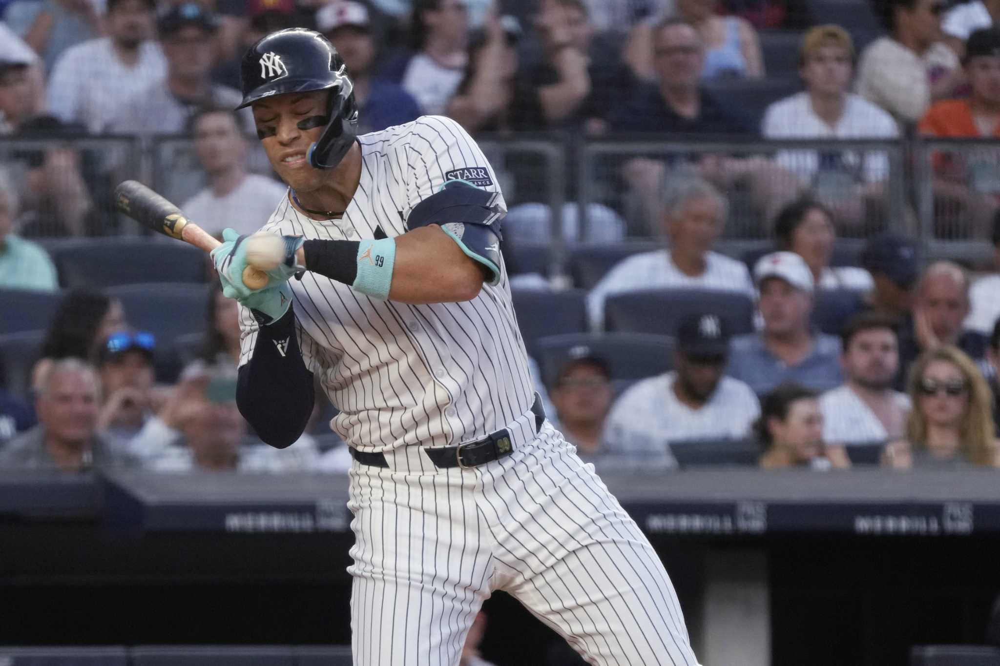 Aaron Judge returns to Yankees' lineup against Orioles, two days after getting hit on hand by pitch