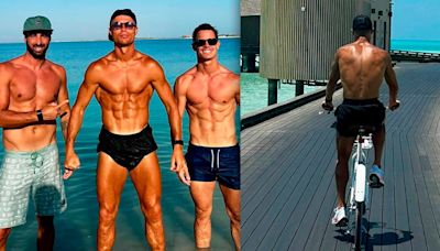 Cristiano Ronaldo exibe corpo ultradefinido durante férias no Mar Vermelho