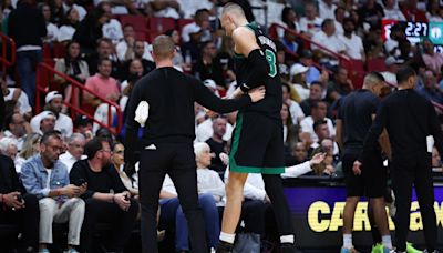 Celtics: Porzingis sufre lesión de pantorrilla y su regreso vs. Heat está en duda