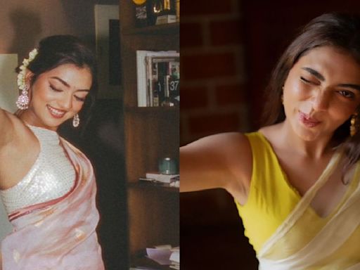 3 times Nazriya Nazim proved organza and sheer sarees are making their way into the wedding season