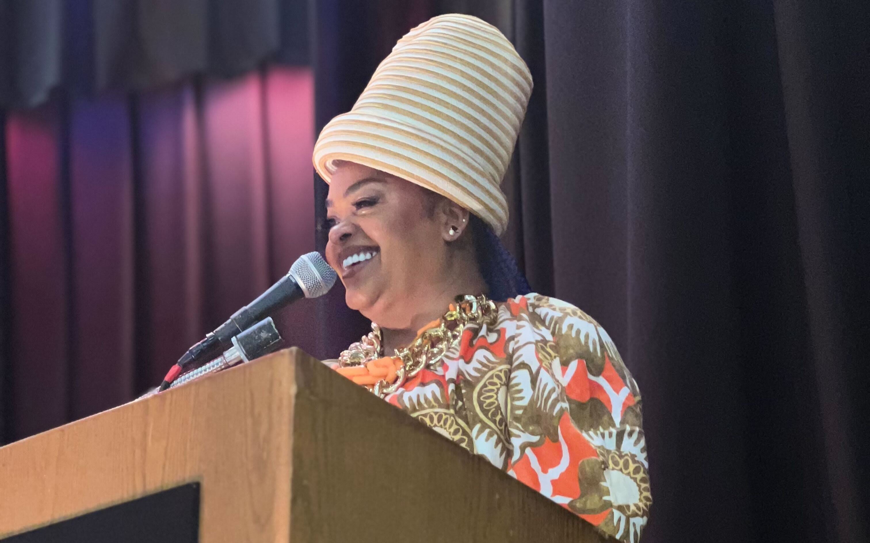 An emotional Jill Scott couldn’t hold back tears as she caught a glimpse of the new mural set to feature her at her alma mater, Girls' High in North Philly