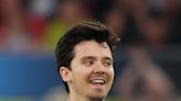 Sex Education star Asa Butterfield reacts after scoring unexpected Soccer Aid goal