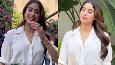 Janhvi Kapoor, Paps Have Fun During Promotion of Mr And Mrs Mahi; Call Her Dress ‘Net Practice’ - News18