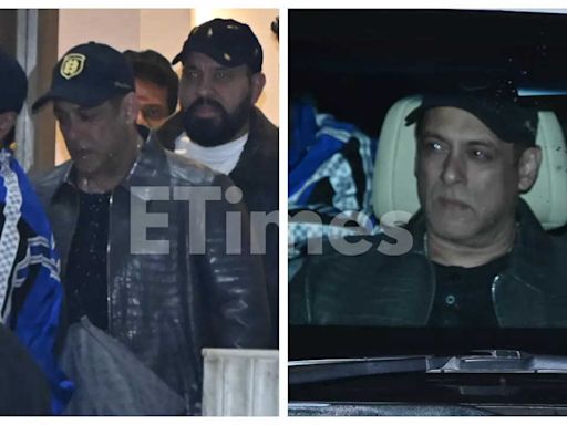 Salman Khan returns home from London; avoids paparazzi following news of accused arms supplier's death by suicide - Pics - Times of India