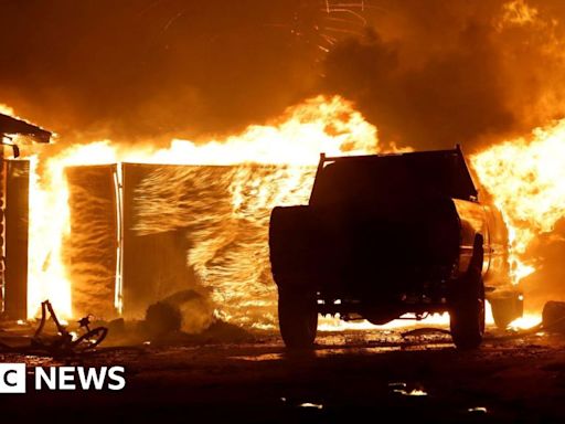 Fire tornado rips through California as blaze triples in size