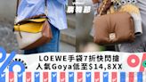 LOEWE手袋7折快閃搶！夏季話題草編Tote折後$8,7XX、Goya枕頭手袋低至$14,8XX｜Yahoo購物節